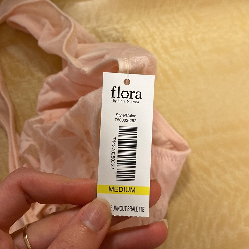 Flora by Flora Nikrooz Lace Burnout Bralette NWT Size S,M - Picture 7 of 7